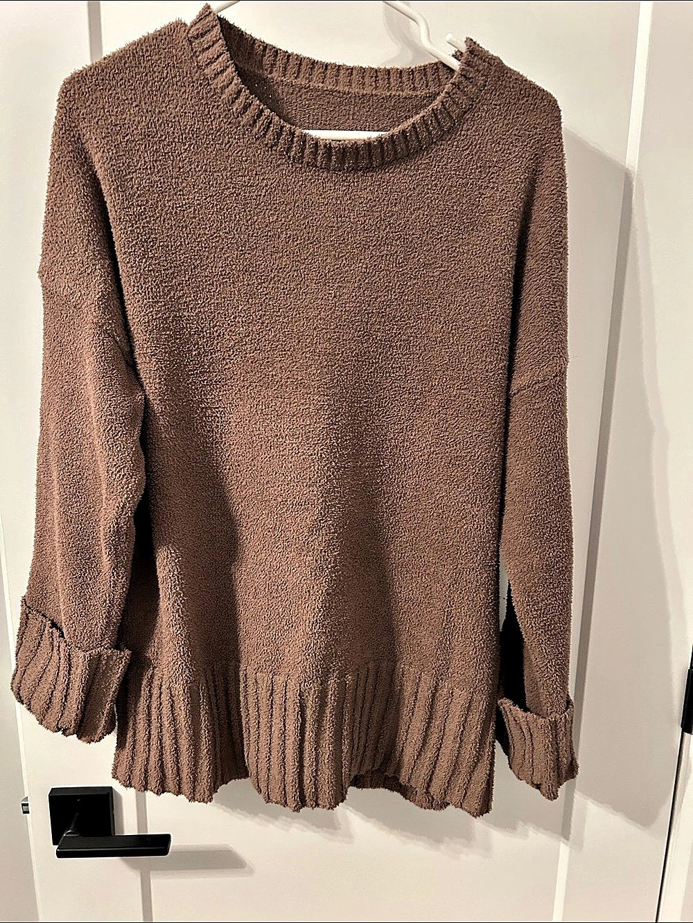 Brown Cotton Crewneck Sweater Size Medium